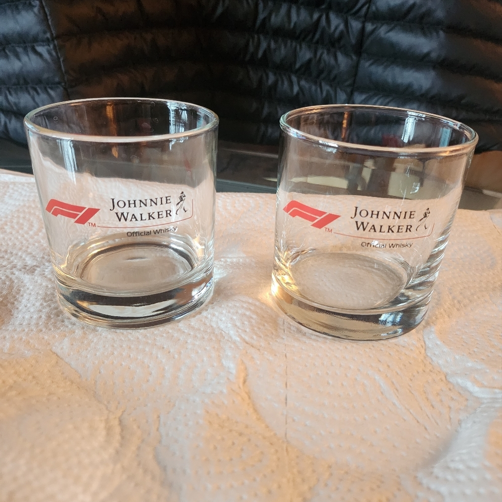 Vintage Johnny Walker Whisky Glasses
